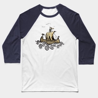 Viking ship Baseball T-Shirt